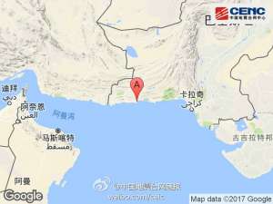 巴基斯坦发生地震 震级6.3震中位于伯斯尼西南23公里处