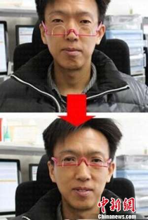 “双眼皮眼镜”受热捧 医生称配戴不慎损伤眼皮(图)
