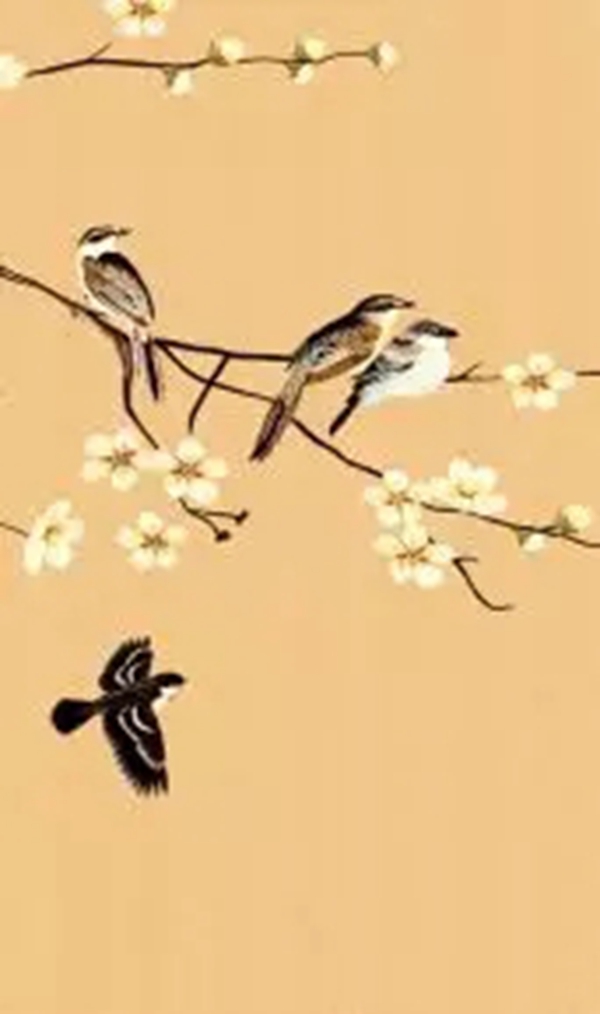 沁绣刺绣无缝墙布：新中式中的溪花与禅意，相顾已忘无言